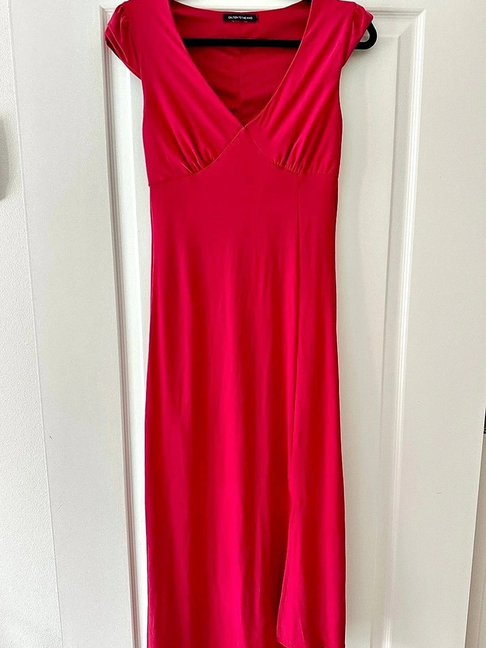 Caution to the Wind Red Maxi A-line Neckline Dress Like New Only Worn Once